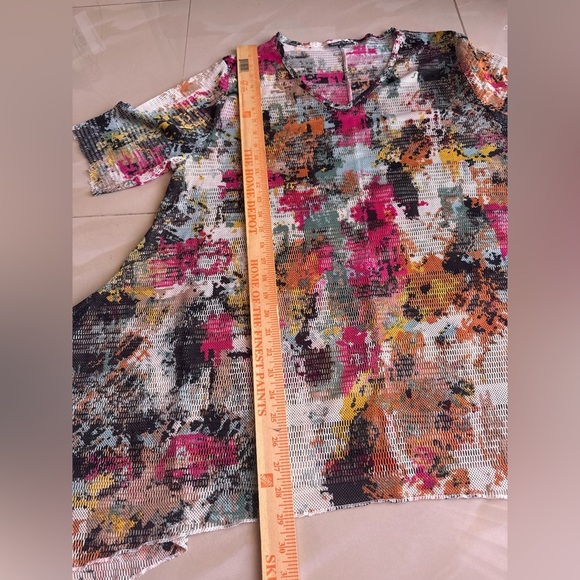 Vintage Dor Dor Couture Top Cover Boho Bohemian Knitted Swim Cover.  2X Colorful - Picture 13 of 16